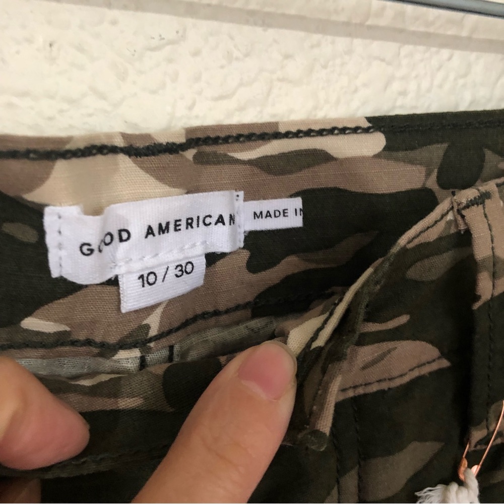 Good American Womens 10/30 Forest Camo Pants Pockets Drawstrings NWT - Picture 8 of 13